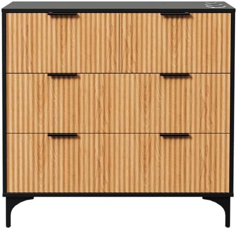 OmySalon Salon Station, Barber Station with 4 Drawers & 3 Hair Dryer Holders, Modern Retro Style Free Standing Cabinet, Storage Styling Stations for Barbershop Beauty SPA, Black - Image 7