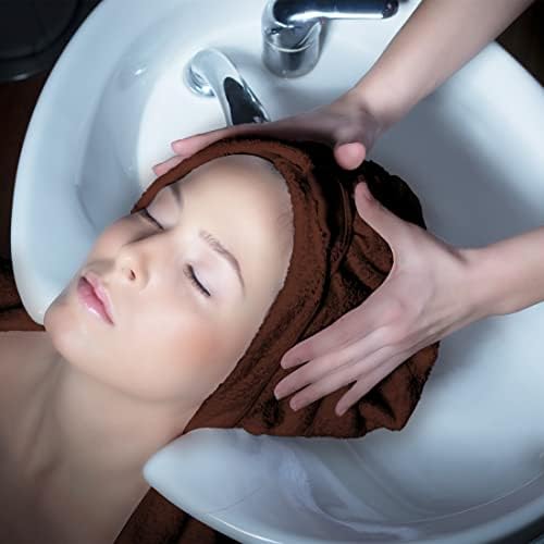 Eurow Microfiber Salon Towels – Bleachproof, Ultra Absorbent & Quick Drying – Soft, Lightweight & Durable for Hair Styling, Beauty, Barber & Spa Use, 16 x 29 Inches, 10-Pack, Brown - Image 3