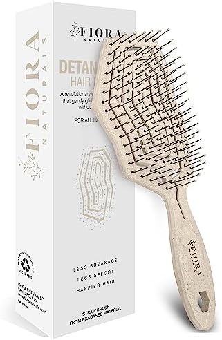 Fiora Naturals Detangling Hair Brush for Women, Detangler Hair Brush Beige by FioraNaturals