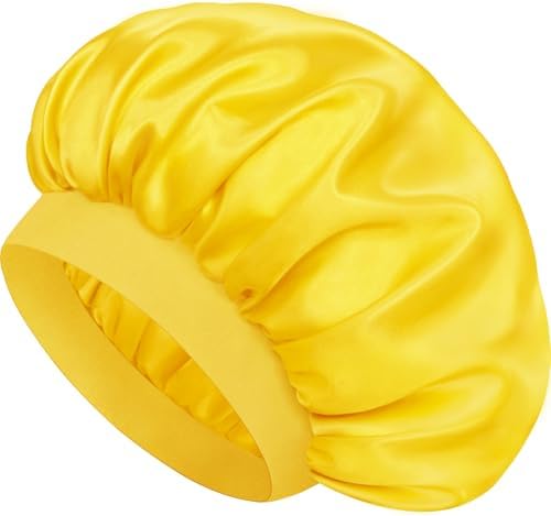 Satin Silk Bonnet for Hair, Double Layer Sleep Cap for Men & Women by Doitory