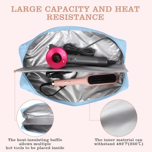 Suafrnut Large Heat Resistant Hot Hair Tools Organizer Bag(17.7" x 3.9") - Image 4