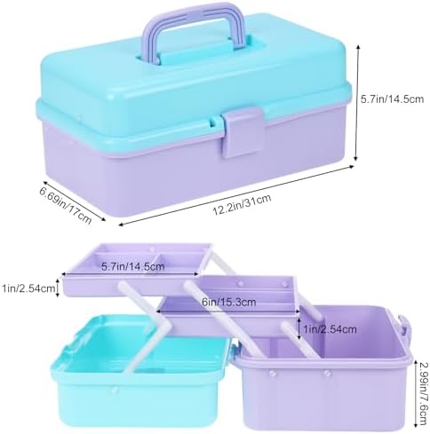 Tackle Box, 3-Layer Craft Sewing Medicine Art Hair Nails Tool Organizer - Image 2
