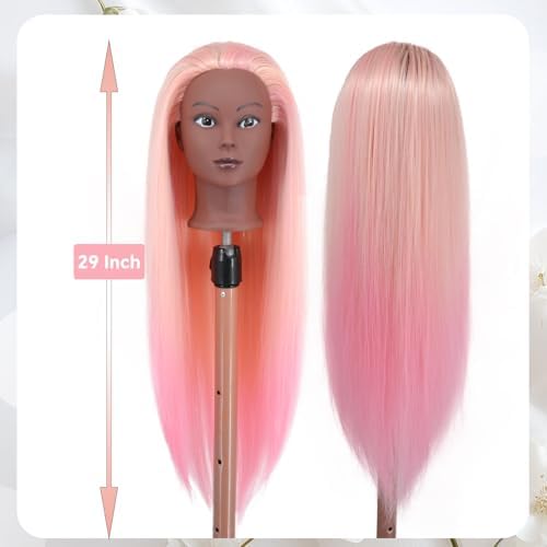 Mannequin Head with Hair 29" Doll Head for Hair Styling - Image 2