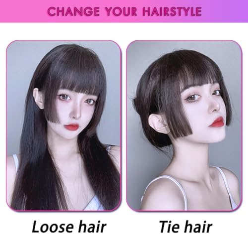 VAVANGA 10inch Long Hair Topper with Bangs & Thick Temples - Image 6