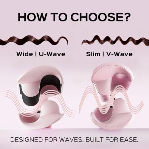 Waver Curling Iron Lena S12 Beach Waver Curling Wand, Hair Tool with 2 Barrels, Anti-Scald Protection, Adjustable Time & Temps, Dual Voltage, Titanium Coating for Effortless, Long-Lasting Waves - Image 4