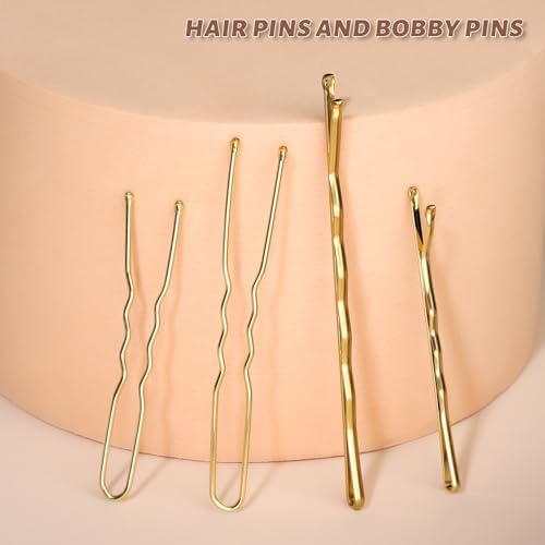Teenitor 300pcs Blonde Bobby Pins Hair Pins and Hair Bands for Women Girls - Image 2