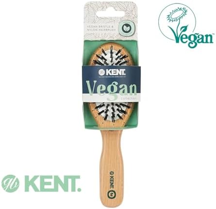 Kent V02 Vegan Boar Bristle Hair Brush with Nylon Pins, Organic Hair Brush for Styling and Detangling, Paddle Brush Ideal for All Hair Types (Small) - Image 6