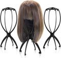 obeoby Wig Stand, Portable Foldable Wig Holder for Wigs (Black,3Pack) by obeobyhairaccessories