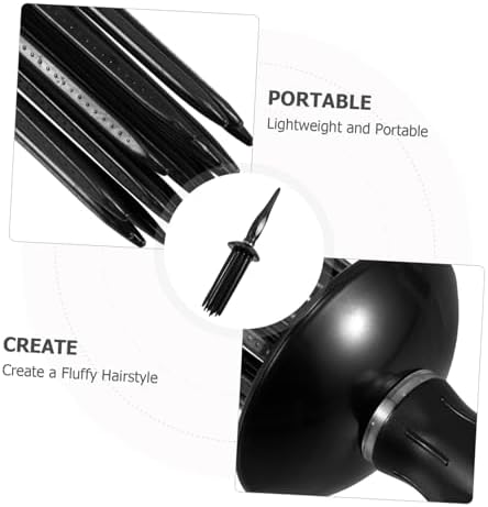 Curl Rolling Comb for Curly Hair, Lightweight Plastic Black - Image 7