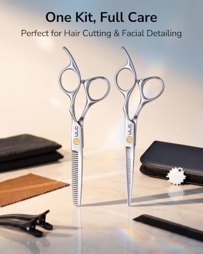 ULG Hair Cutting Scissors Set, 8 PCS Professional Stainless Steel - Image 5