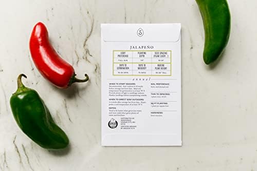 Sereniseed Certified Organic Hot Pepper Seeds (10-Pack) – Non GMO, Open Pollinated – Jalapeño, Cal Wonder, Banana, Serrano, Shishito, Red Habanero, Poblano, Cayenne and More - Image 2