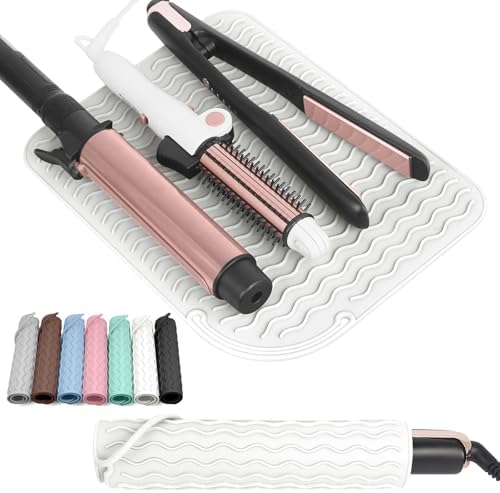 Larger Size Silicone Heat Resistant Mat for Hair Tools(12" x 9") by WRORUNER
