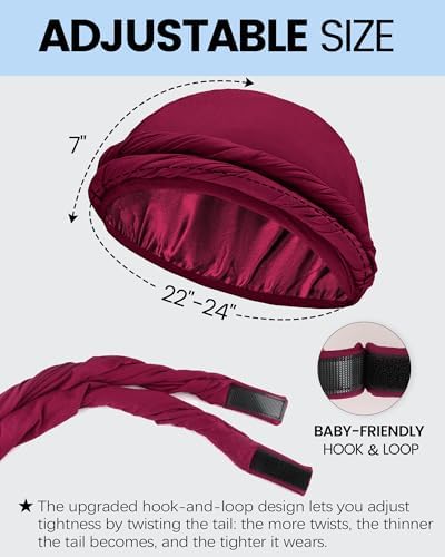 Ababalaya Upgraded Satin Lined Halo Turban Wave Cap - Image 4