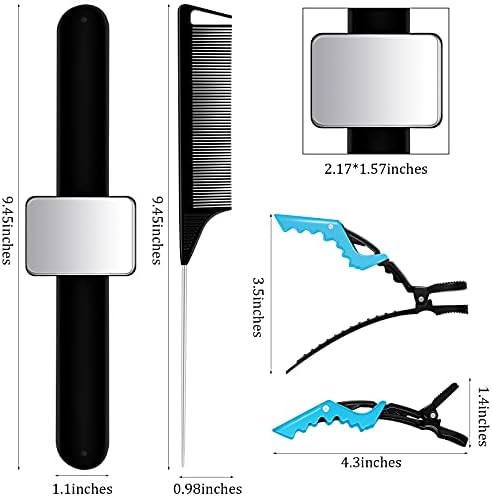 Geiserailie 10 Pcs Magnetic Gel Wrist Styling Tool Set,Black Wrist Strap - Image 2