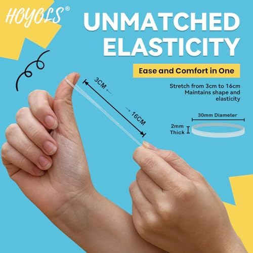 HOYOLS Clear Hair Ties, 1500 Pcs Small Elastic Rubber Bands - Image 3