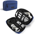 GOX Travel Cable Organizer Bag, Small Tech Pouch for Electronics, Navy by GOX