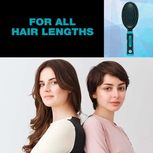 Conair Salon Results Hairbrush for Men and Women, Hairbrush for Everyday Brushing with Wire Bristles and Cushion Base (Pack of 2) - Image 5