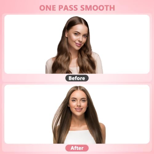 Hair Straightener Brush,Steam Ionic Straightening Brush for Women - Image 4
