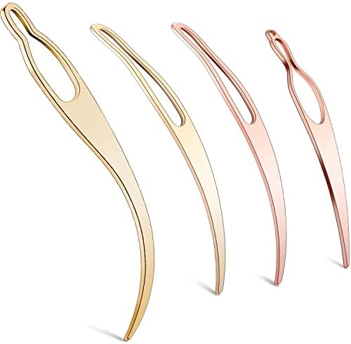 WILLBOND 4 Pcs Interlocking Tool for Locs, Rose Gold, Gold by Willbond+Technology+Limited