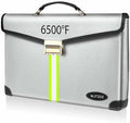 6500°F Large Capacity Upgraded Fireproof Money Bag with Lock,10 Layers of Heat Insulated Materials with Waterproof Zipper/Reflective Strip with Handle for Cash/Important Documents by FirepyroofSafetyFamily
