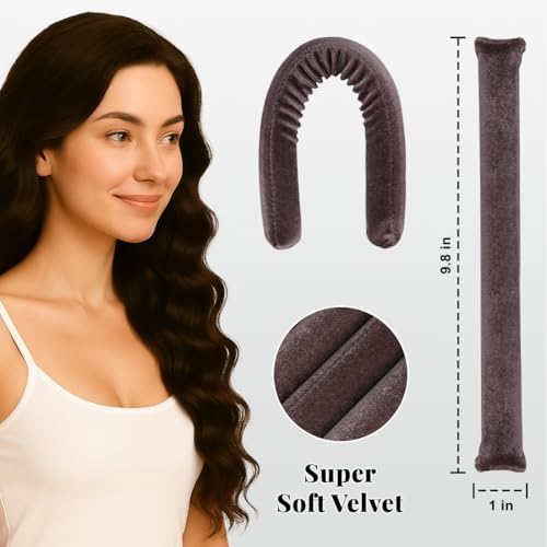 6-Pack Heatless Hair Curlers for Overnight Curls – Soft Flexi Rods for No Heat Styling, Comfortable Hair Rollers to Sleep In for Women, Heatless Curling Rod Set for Natural Waves - Image 2