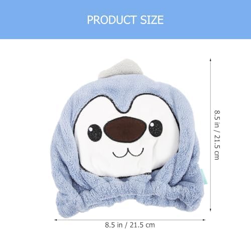 Microfiber Hair Drying Hat Towel Wrap for Wet Hair, Cute Cartoon Style - Image 2