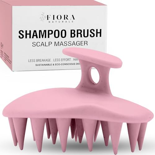 Fiora Naturals Scalp Massager Shampoo Brush, Silicone Scrubber, BPA Free by FioraNaturals