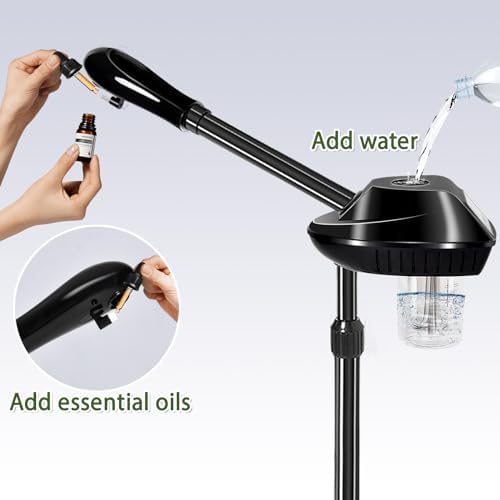 Face Steamer Professional,Steamer for Facial on Wheels,Ozone Face Steamer for Deep Facial Cleansing - Image 5