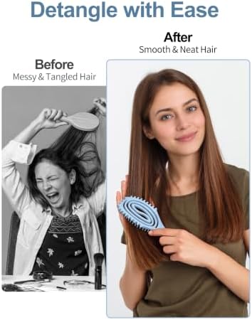 HIPPIH 2 Pack Hair Brush - Wet Dry Detangler Brush, Hair Brushes for Women - Image 5