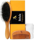 Belula Boar Bristle Hair Brush Set for Thick, Long and Curly Hair, Large by Belula