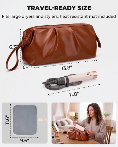 Hair Tools Organizer Travel Bag for Dyson Airwrap, with Heat Resistant Mat - Image 2