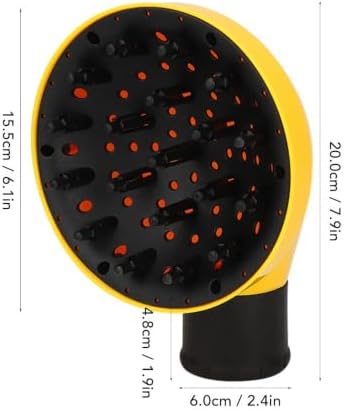 Hair Dryer Diffuser Attachment, ABS Blow Dryer Diffuser for Curly Hair Drying and Styling, Yellow, 7.87 x 6.10 in - Image 4