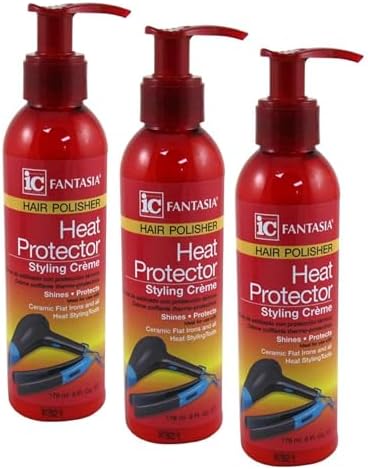 Fantasia Ic Heat Protector Styling Cream Polisher 6 Ounce (Pack of 3) by Fantasia