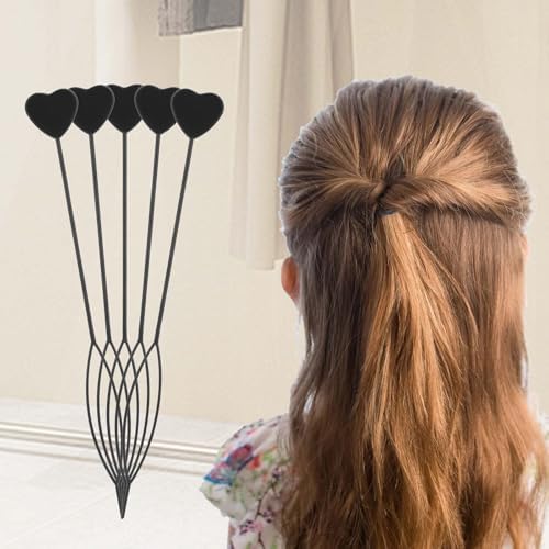 12PCS Hair Beader Tool for Hair Braids, Loading Beads on Hair Braids Beader Tool Quick Automatic Beads Loader Black Hair Bead Maker Threading Applicator Set for Hair Tail Ponytail Styling Maker - Image 4