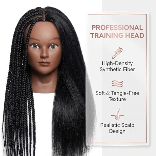 16 Inch 100% Real Human Hair Mannequin Head, Manikin Head with Hair - Image 2
