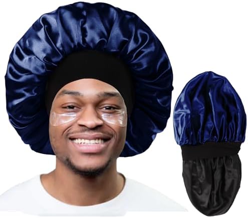 Bonnet for Men Satin Hair Bonnet for Sleeping Women Silk Hair Sleep Cap by Himoswis