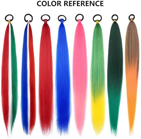 2 Pc Blue Ponytail Extension 26'' Long Braided Ponytail Extension for Women - Image 7