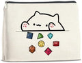 LyoGao Funny Dice Cat Makeup Bag, Gaming Gift Cosmetic Bag for Women Girls by LyoGao