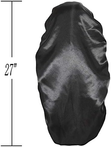 Wbfwbb 2 Pcs Silk Bonnet for Women Satin, Soft Elastic Band Silky Sleeping Cap Big Bonnets for Braids - Image 2