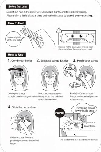 Hair Cutting Monster Easy Bangs Self Cutter 1 Piece - Image 6