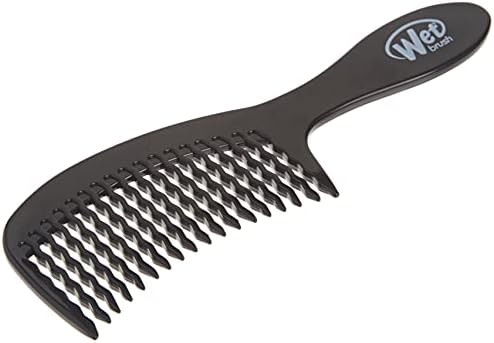 Wet Brush Detangling Comb, Black - Wide Tooth Hair Detangler with WaveTooth Design That Gently and Glides Through Tangles - Brush Throough Conditioner and Hair Masks - Gentle On Scalp and Pain-Free - Image 5
