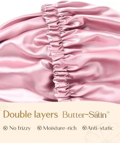 YANIBEST Adjustable Satin Bonnet to Reduce Frizz, Silk Feeling Hair Wrap - Image 4