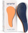 Crave Naturals Glide Thru Hair Brush - Detangler Brush for Curly, Straight, Wet or Dry Hair - Gentle Detangling Brusheses for Adults, Kids, Toddlers - Hair Accessories for Women, 7.5"x3" - Coral by CraveNaturalsDetanglingBrush