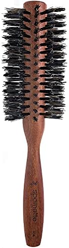 Spornette Italian Round Boar Bristle Brush - Large Round Brush for Blow Drying, Styling & Volumizing - Wooden Brush for Medium to Long Thick, Fine, Curly or Straight Hair (2.25 inch) by SPORNETTE