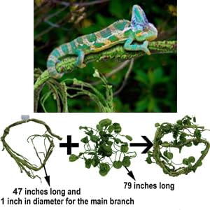 2pcs Reptile Plants for Bearded Draded Tank Accessories, Terrarium Plants Artificial Decor for Snake Cage, Fake Plant for Leopard Gecko Habitat, Lizard Chameleon Ball Pythons (Group B2) - Image 4