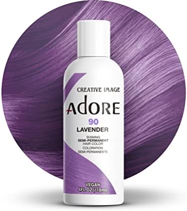Adore Semi Permanent Hair Color, 090 Lavender, 4 Fl Oz by Adore