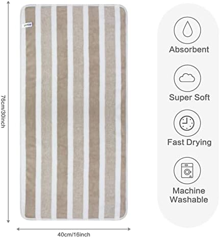 KinHwa Microfiber Hand Towels for Bathroom Soft and Absorbent Face Towels Brown Bathroom Hand Towels for SPA Hair Bath 30inchx16inch 4 Pack - Image 3