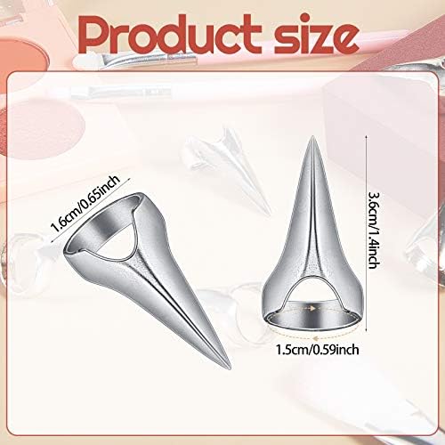 Hicarer 10 Pcs Stitch Braids Tool Metal Finger Rings Hair, Silver - Image 2