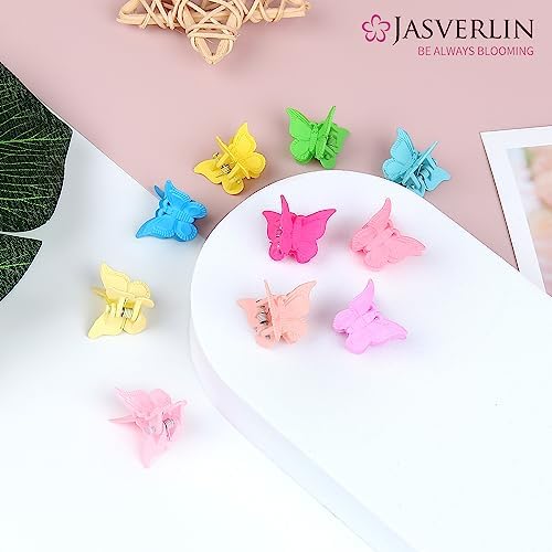 JASVERLIN Butterfly Clips for Women, 90s Mini Cute Hair Clips 50 Pcs - Image 6