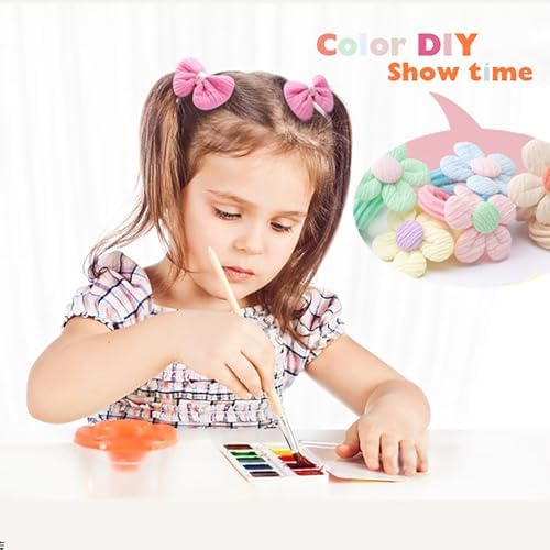 DRESHOW BQUBO 36 Pcs Toddler Hair Ties Hair Clips for Girls Cute Hair Accessories Baby Hair Bows Flower Hair Ties Colorful Bow Hair Clip Snap Hairpins Flower Clips for Baby Toddler Girls Kids - Image 7